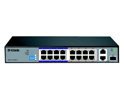 D-Link 16 портовый Gigabit Unmanaged PoE+ коммутатор DGSF1016P