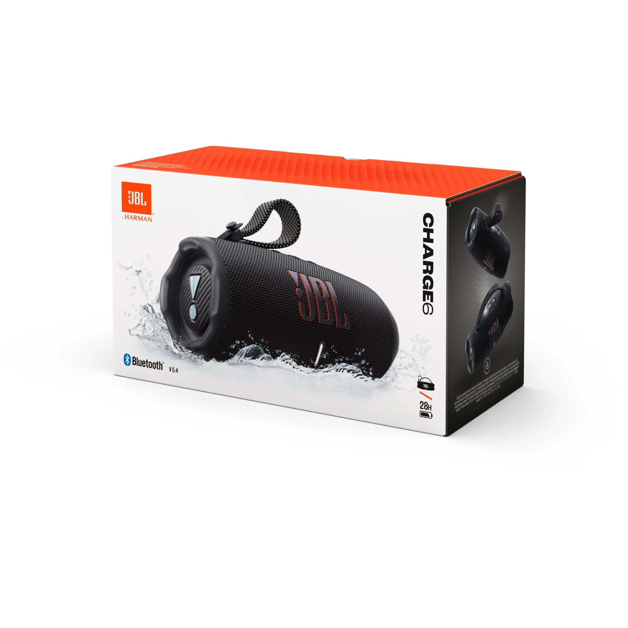 مكبر صوت محمول JBL Charge 6 باللون الأسود (JBLCHARGE6BLK)