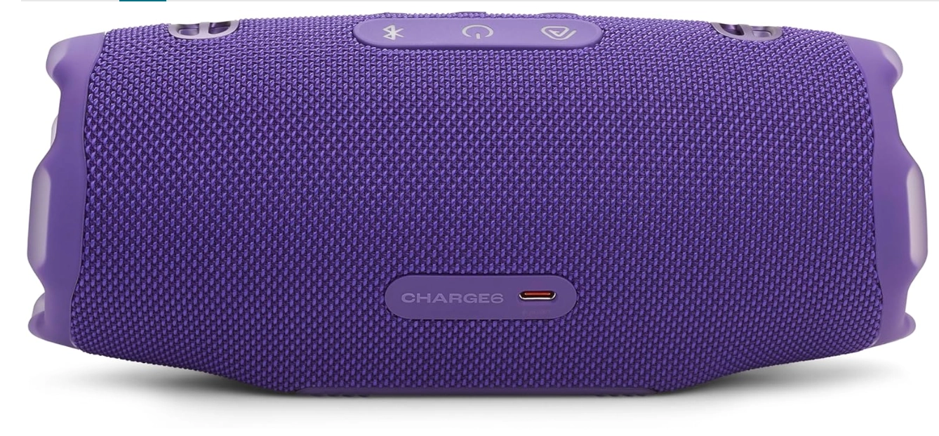 مكبر صوت محمول JBL Charge 6 باللون البنفسجي (JBLCHARGE6PUR)