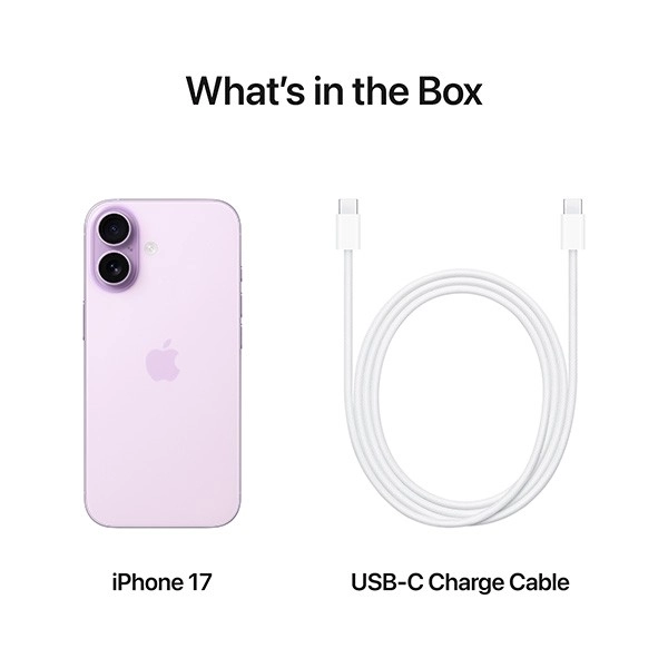iPhone 17 eSIM فقط بسعة 256 جيجابايت لافندر