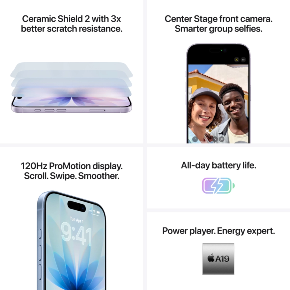 iPhone 17 بسعة 256 جيجابايت – أخضر مريمي