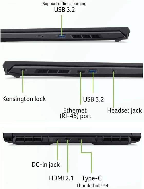 لابتوب Acer Nitro V16 i7-14650HX 16 جيجابايت/512 جيجابايت (NH.QTREM.001)