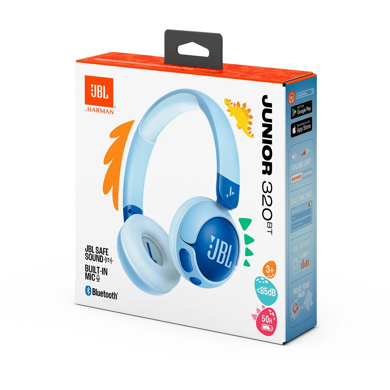 Детские беспроводные наушники JBL Jr 320BT, Синие (JBLJR320BTBLU)