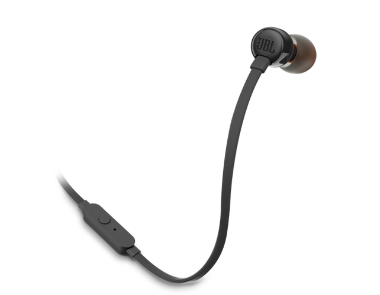 Проводные внутриканальные наушники JBL T110, Чёрные