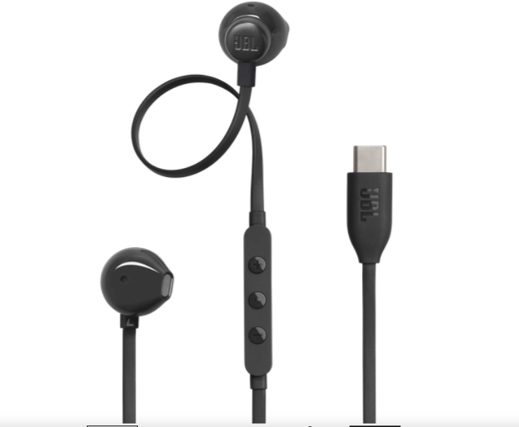 Проводные внутриканальные наушники JBL T305C, Чёрные