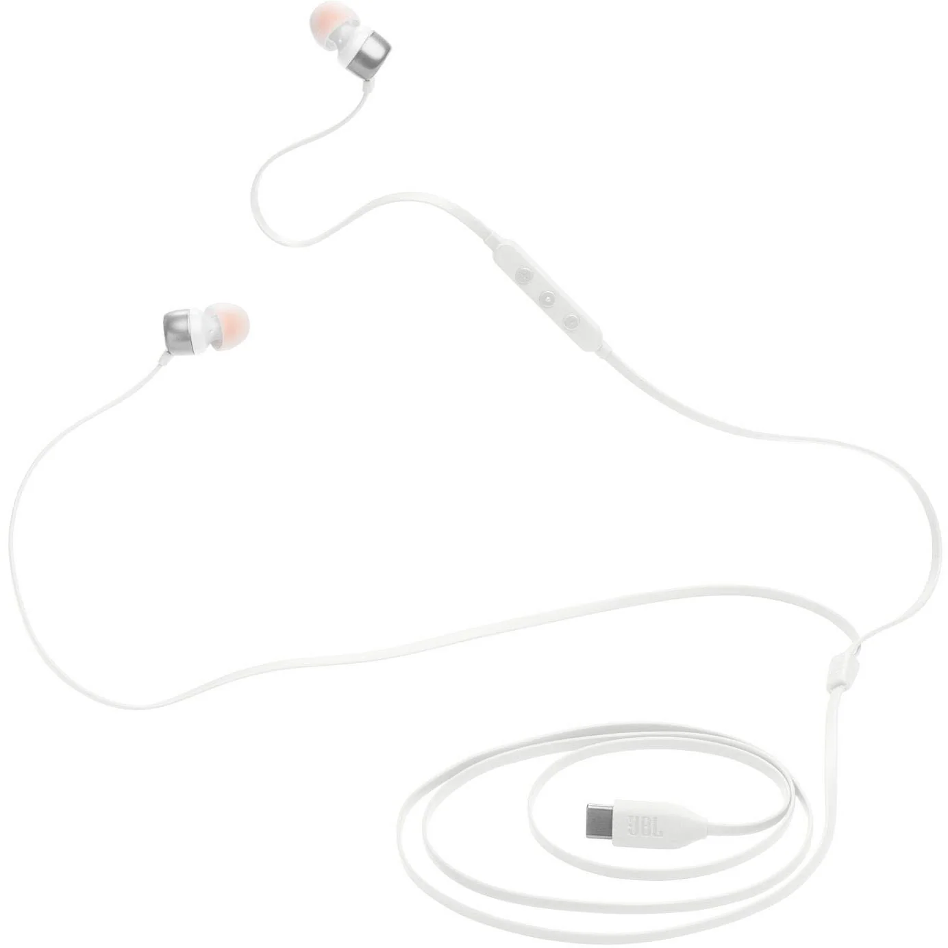 سماعات أذن سلكية داخل الأذن JBL T310C باللون الأبيض