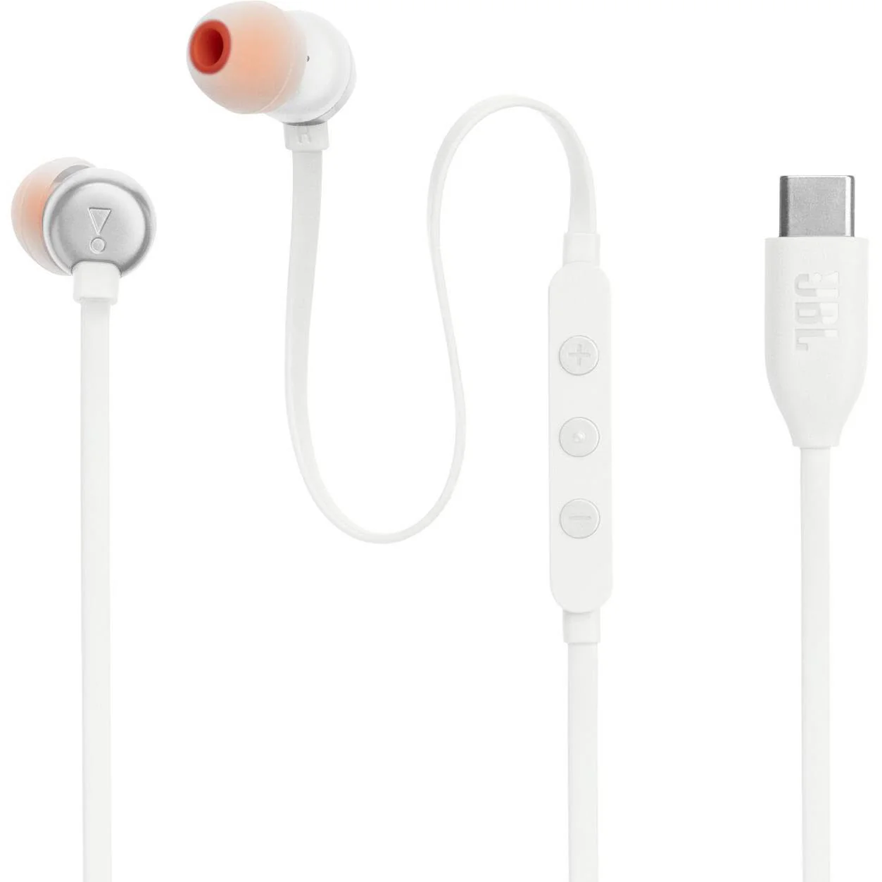 سماعات أذن سلكية داخل الأذن JBL T310C باللون الأبيض