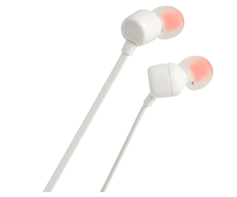 Проводные внутриканальные наушники JBL T110, Белые