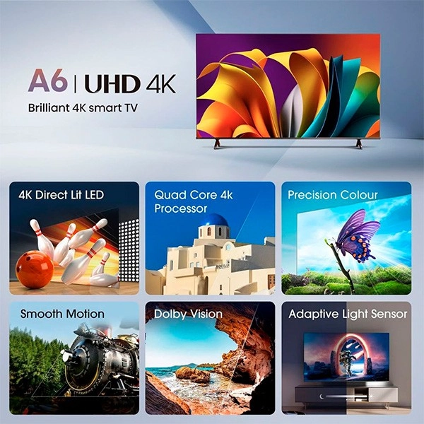 تلفزيون Hisense ذكي 43 بوصة LED 4K UHD موديل A61N