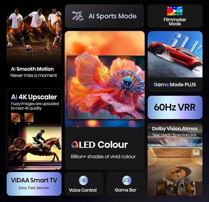 تلفزيون Hisense ذكي 55 بوصة QLED 4K موديل Q6Q
