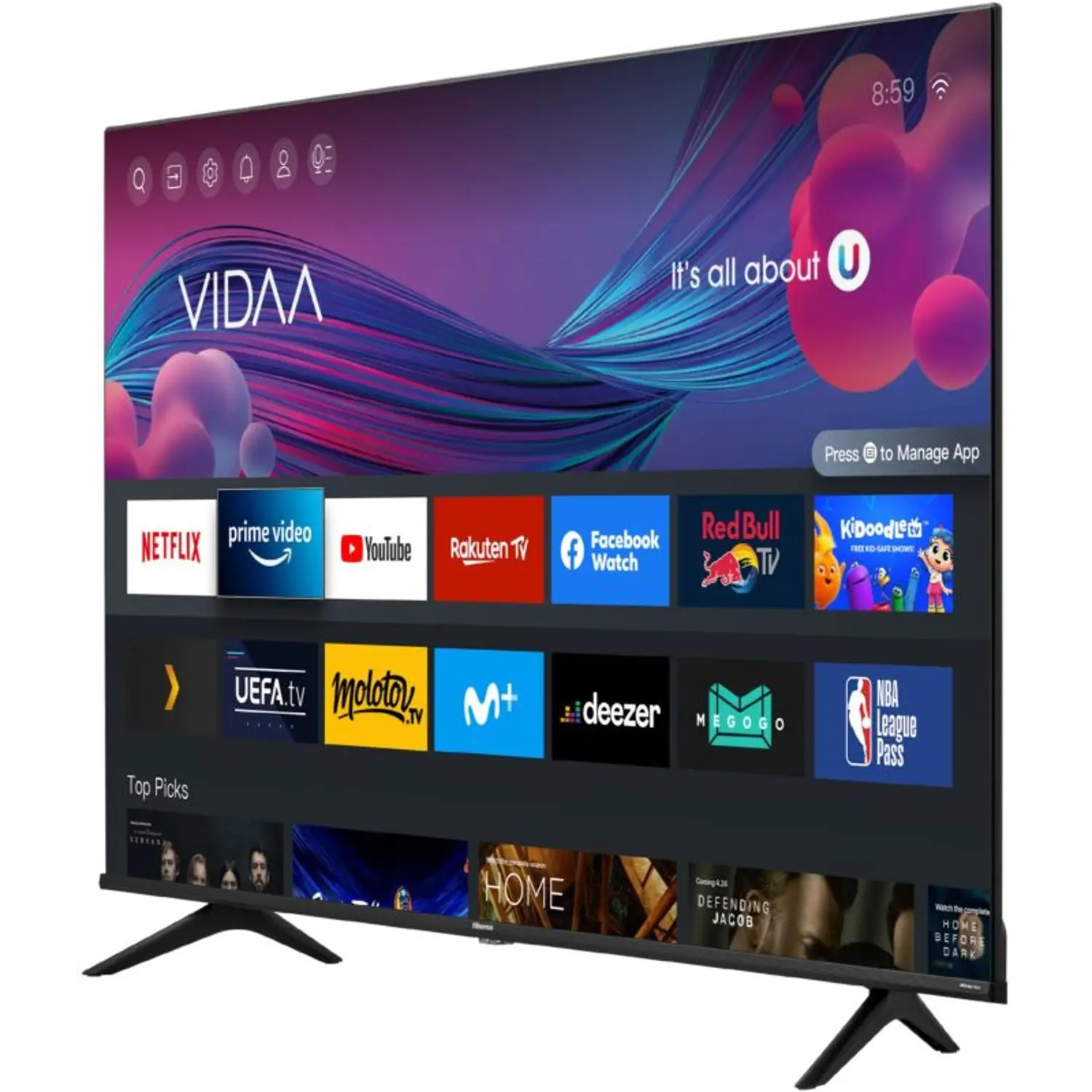 Смарт-телевизор Hisense 43 дюйма LED 4K UHD A62QS