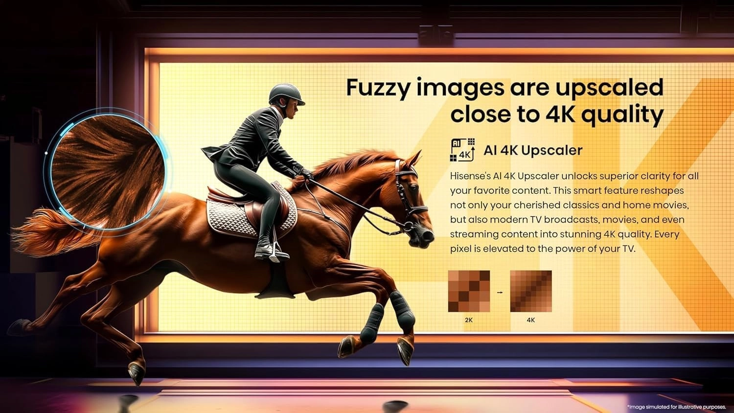 تلفزيون Hisense ذكي 65 بوصة LED 4K UHD موديل A62QS