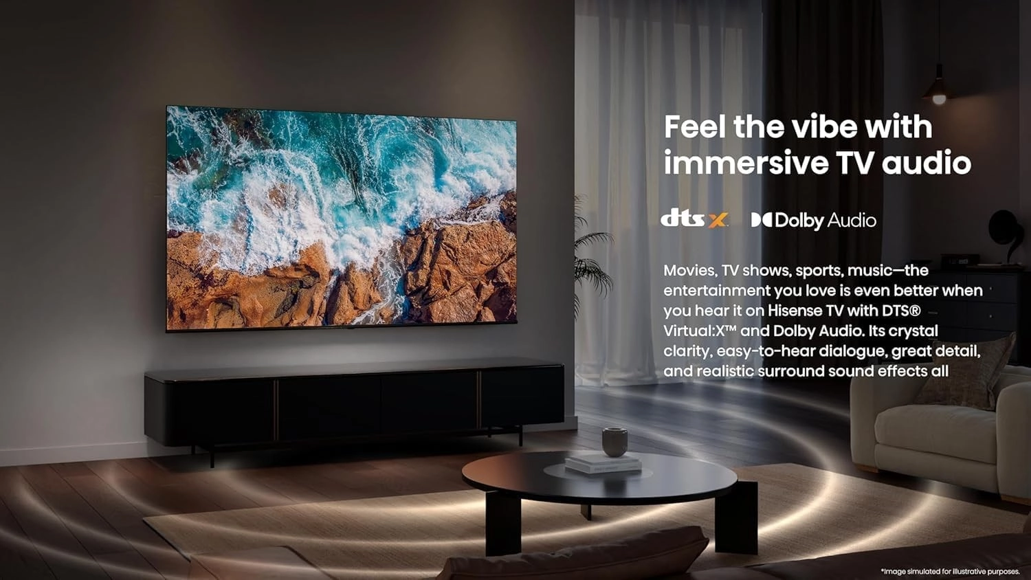 تلفزيون Hisense ذكي 65 بوصة LED 4K UHD موديل A62QS