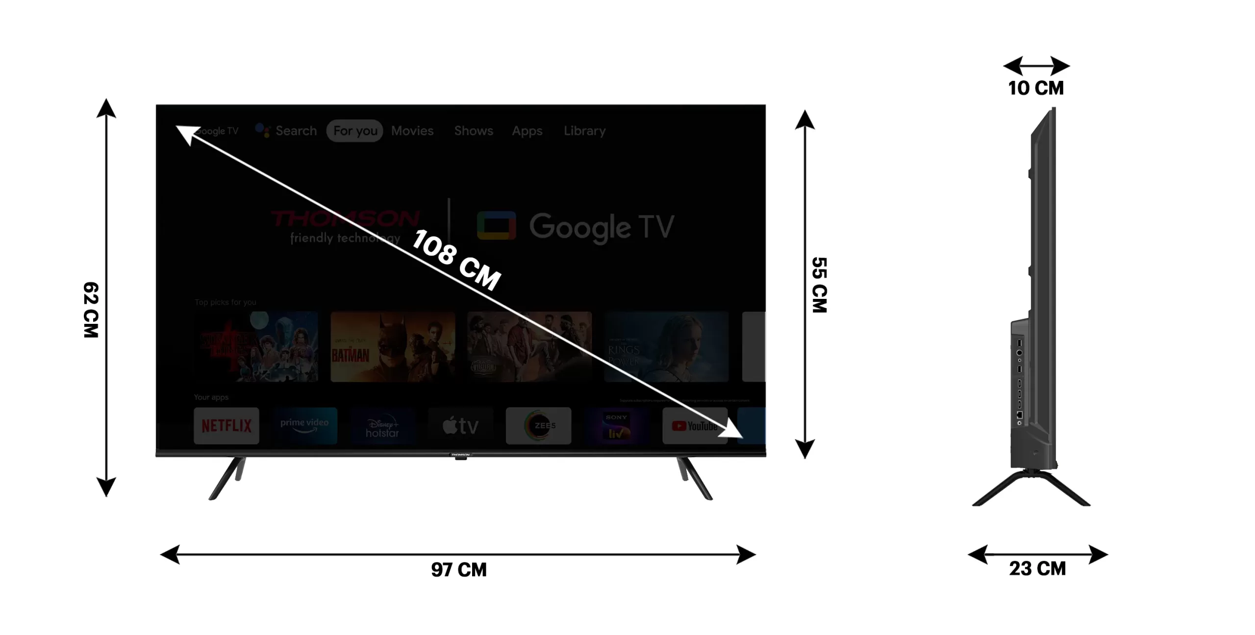 Thomson 43 inch QLED Central Stand TV
