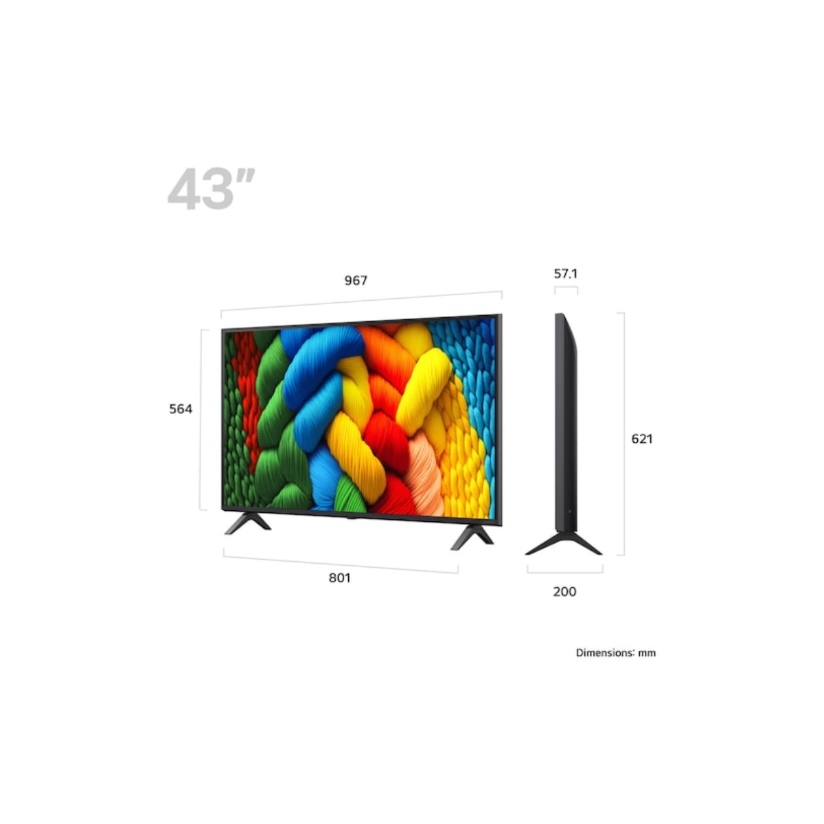 LG 43 inch NanoCell 4K Smart TV 43NANO80A6B