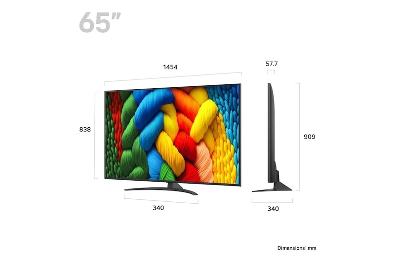 LG 65 inch NanoCell 4K Smart TV 65NANO81A6A