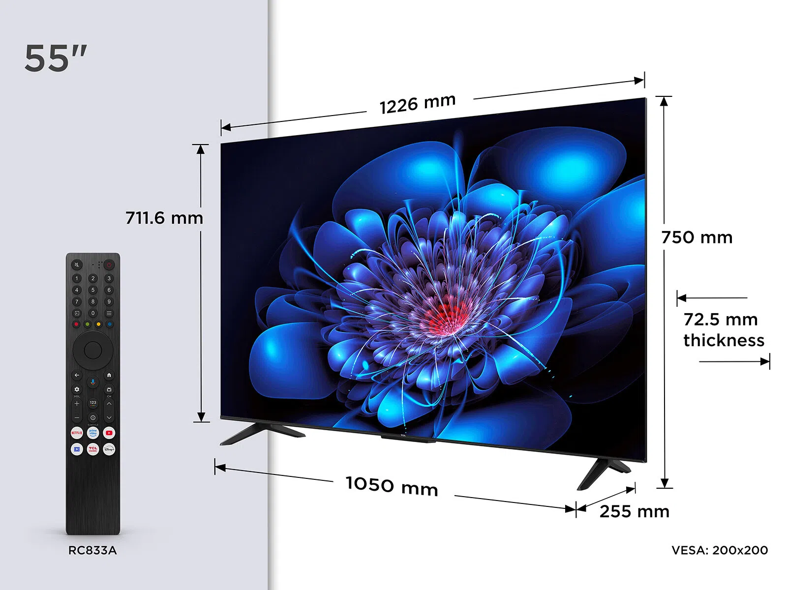 TCL 55 inch 4K UHD Google TV P6K