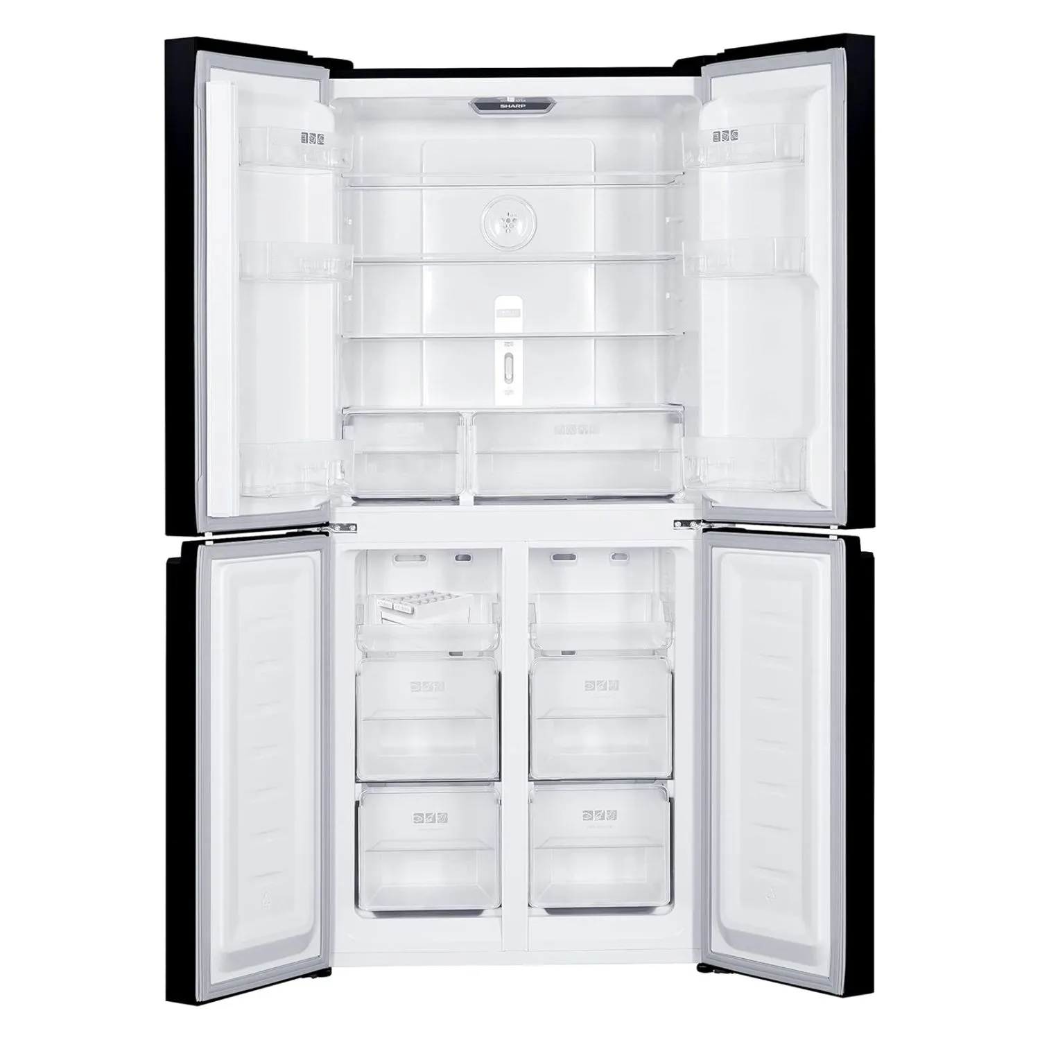 Sharp 4 Door Refrigerator 560L Inverter Black Glass