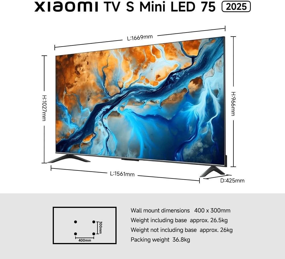 تلفزيون Xiaomi TV S Mini LED 75 بوصة 2025