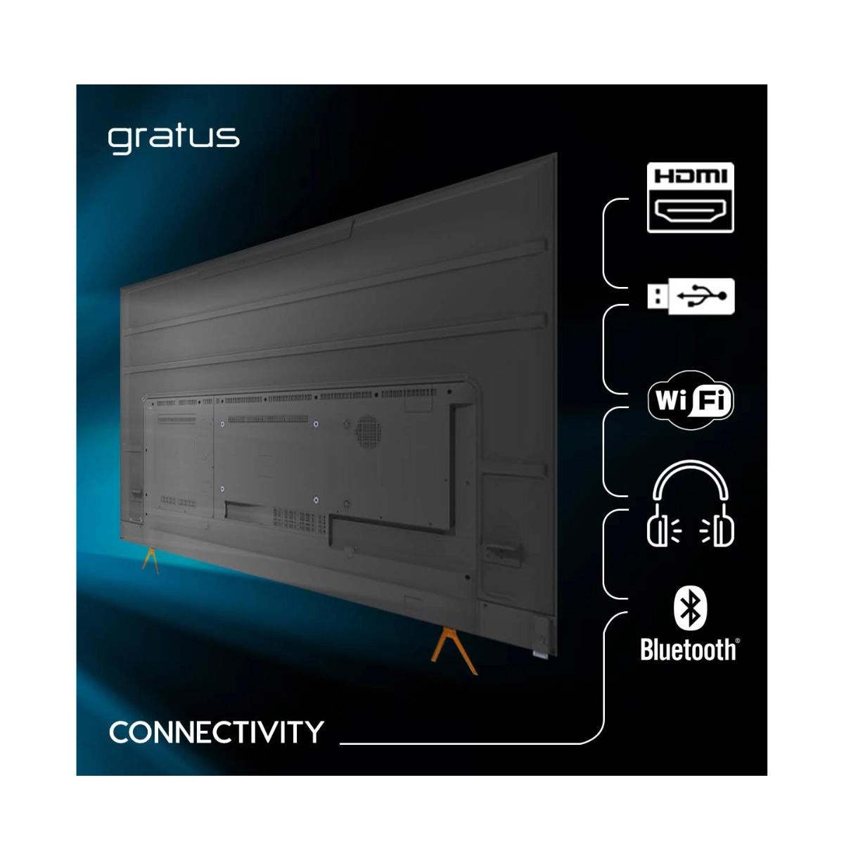 تلفزيون Gratus ذكي 70 بوصة 4K QLED بنظام WebOS مع ThinQ AI وصوت Dolby Audio (LT70QW4K24H)