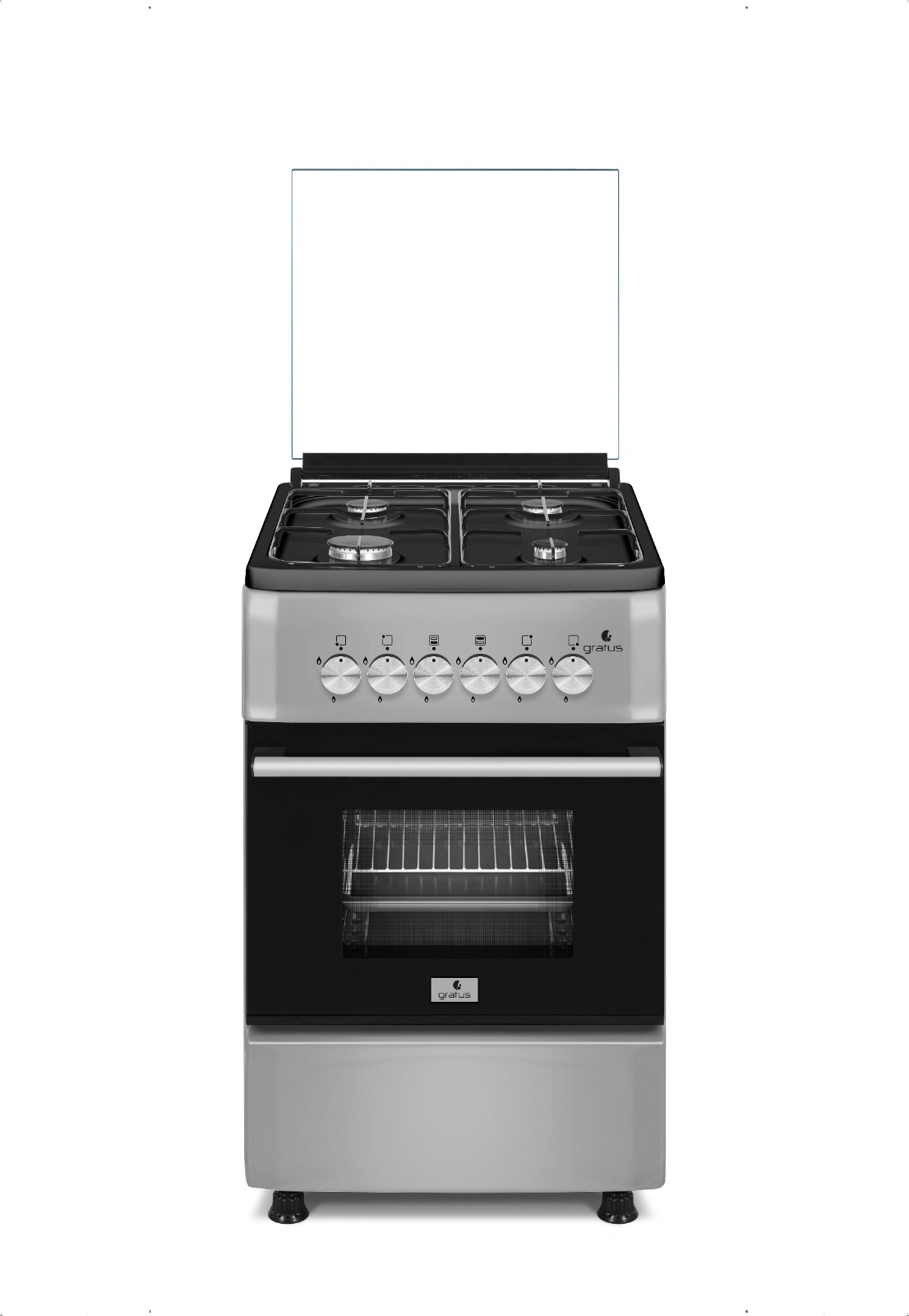 Gratus Free Standing Gas + Hotplate Cooker 50×50 (GGR54HTFTS)