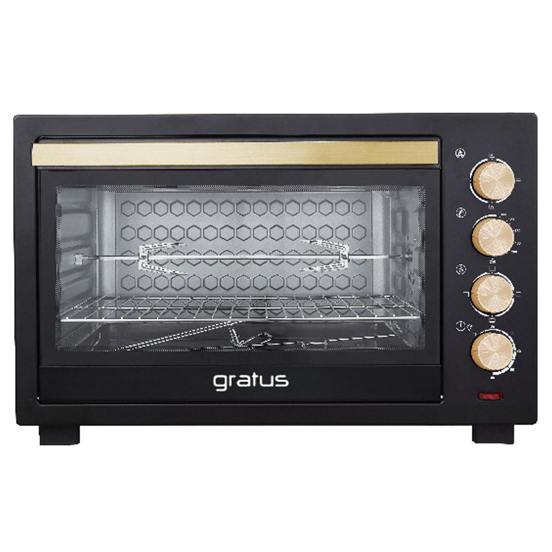 Gratus Electric Oven Toaster Grill 60L 2000W with Rotisserie (GTC60NCGX2)