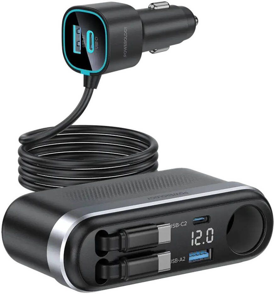 Powerology CURRNEX 60W MULTI-PORT CAR CHARGER