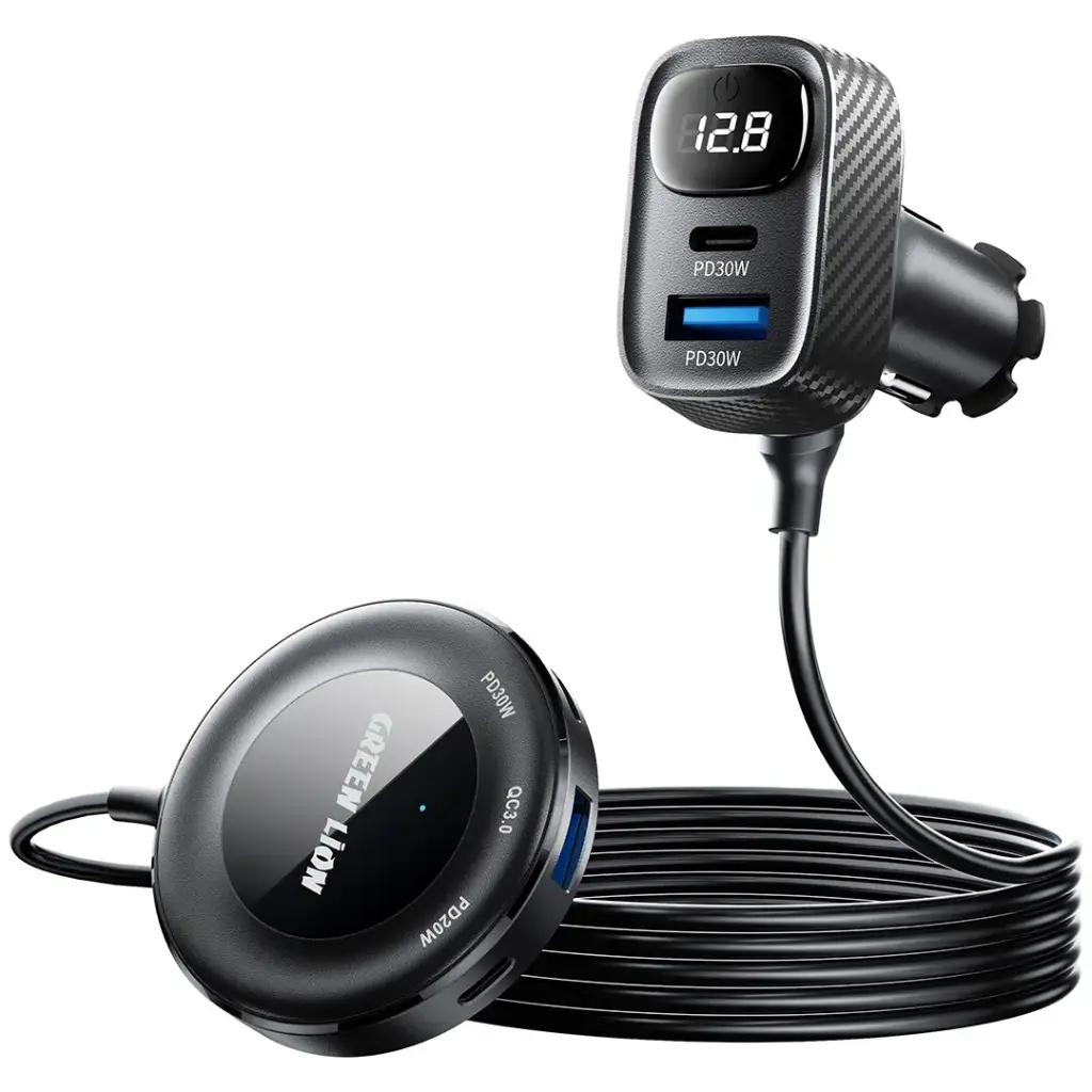 Green Lion 5 IN1 MULTIPORT Car Charger Kit PD 30W