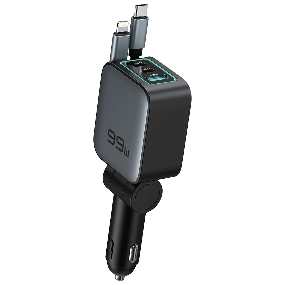 Green Lion Retractable 99W Car Charger PD 45W