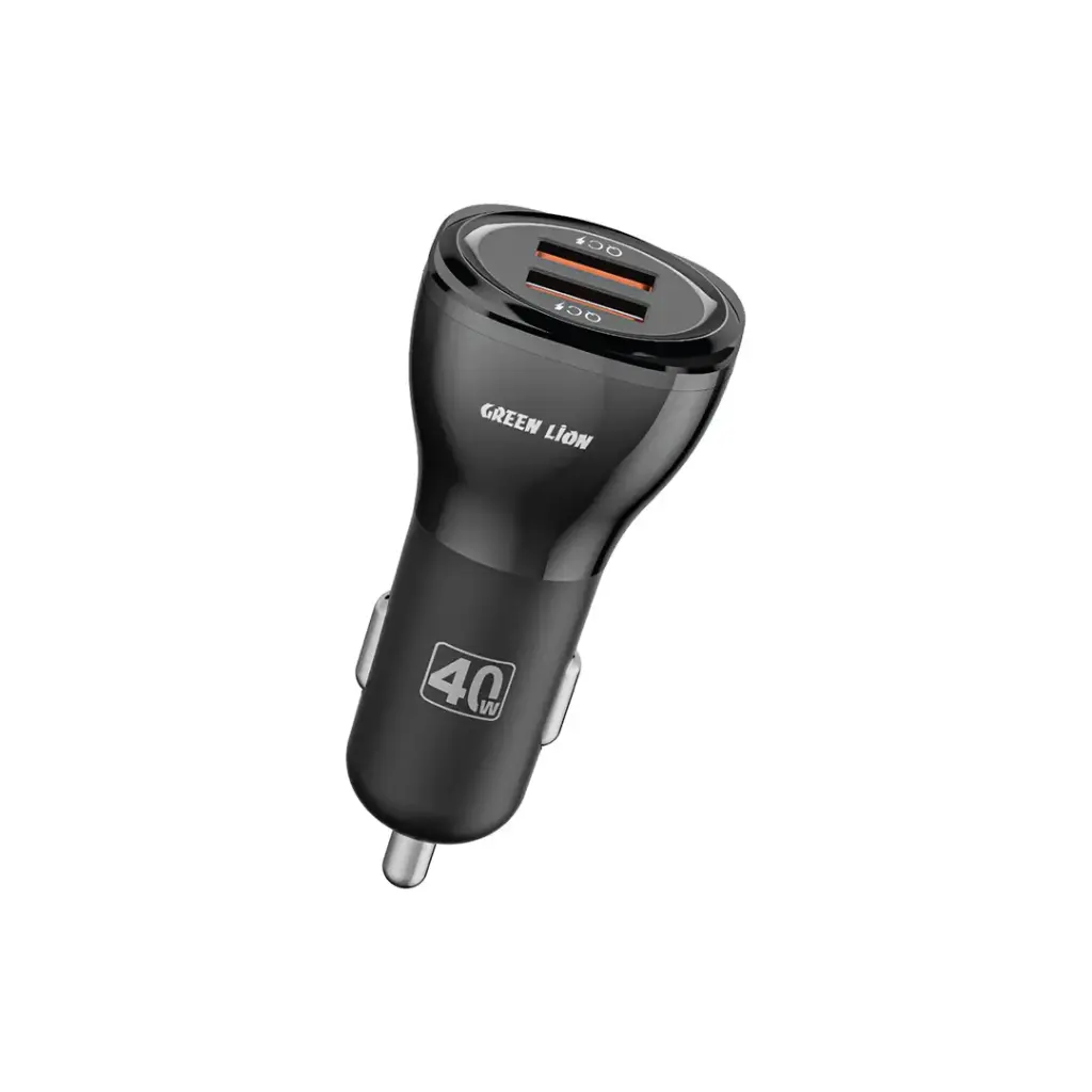 Автомобильное зарядное устройство Green Lion Dual QC3.0 40W USB-A to USB-C 1M