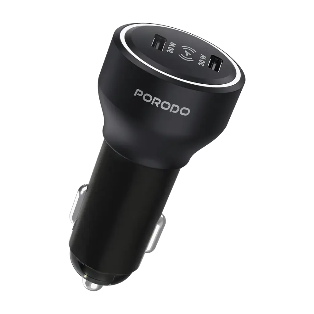 Автомобильное зарядное устройство Porodo Velano Dual USB-C