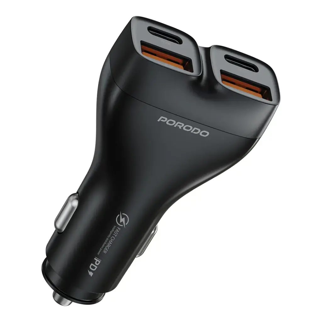 Автомобильное зарядное устройство Porodo Dualpower 102W USB-C to Lightning