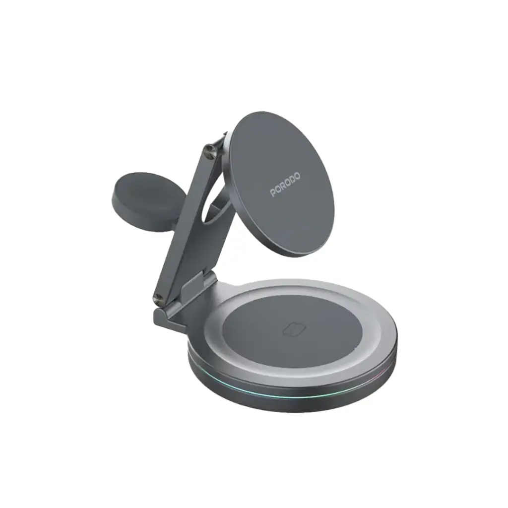 Porodo Rotating Base Three-Device Wireless Charger