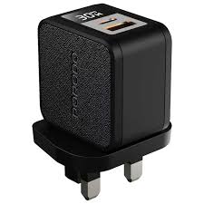 Porodo Quantum GaN 30W Multi-Port Charger with Digital Display + C to C Cable