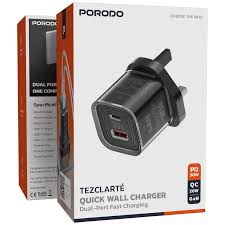 Porodo Tezclarte Dual-Port Fast Wall Charger