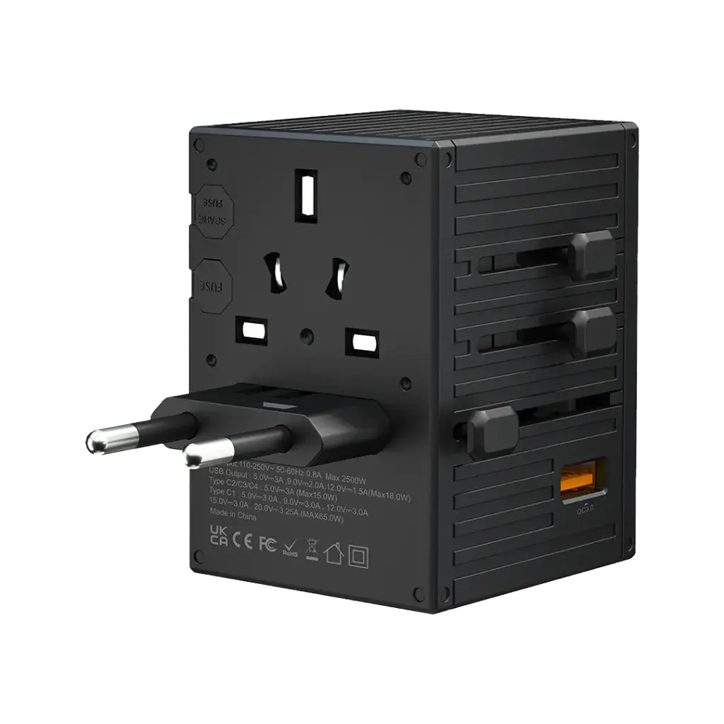 Porodo GaN 5-Port Travel Power Block Universal Charger