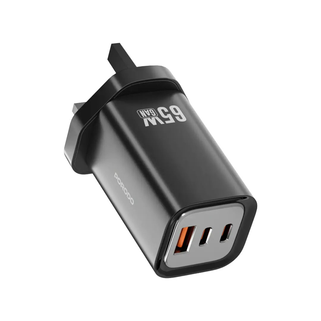 Porodo 65W Triple Output Quick Wall Charger