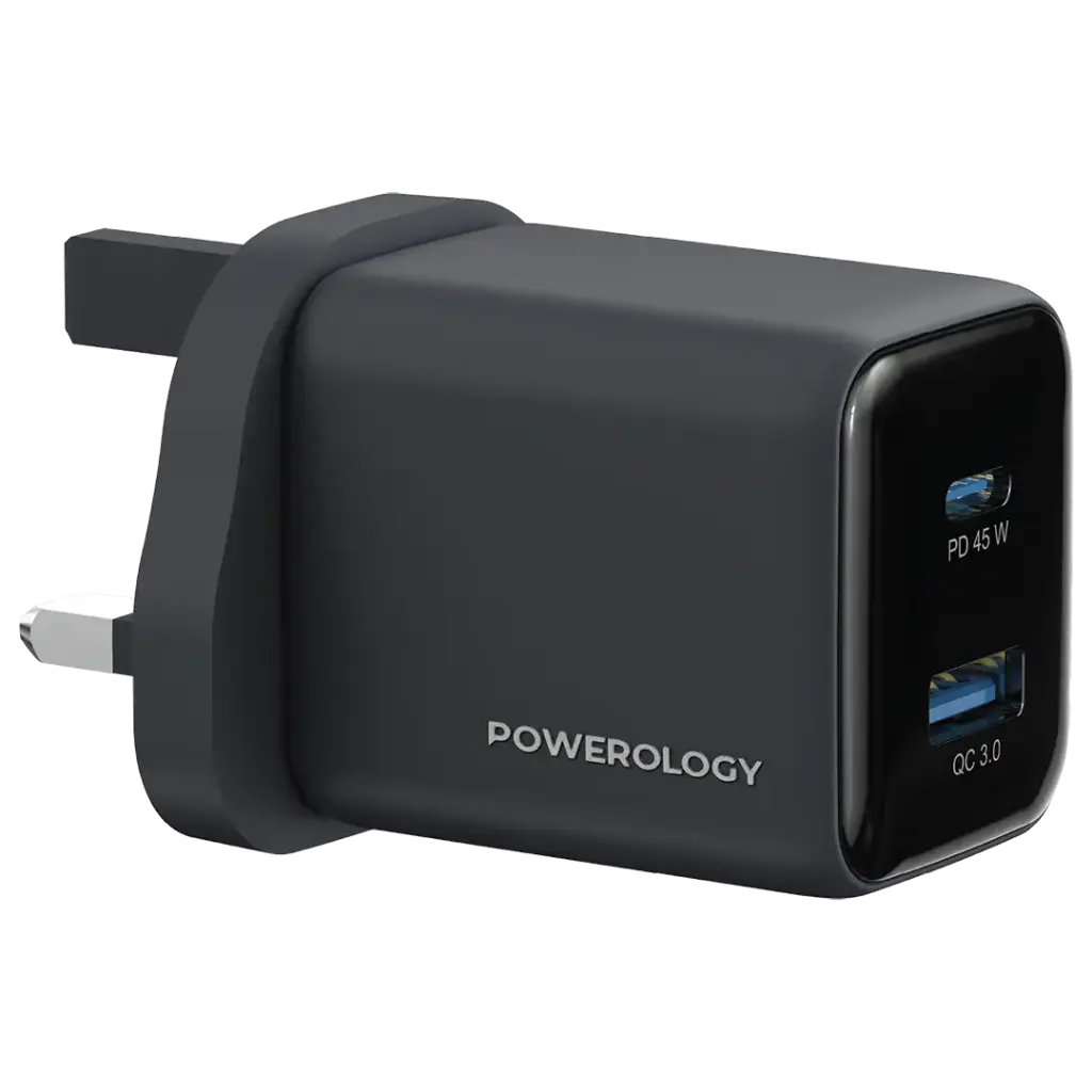 Powerology Volt-X 45W Dual-Port GaN Wall Charger