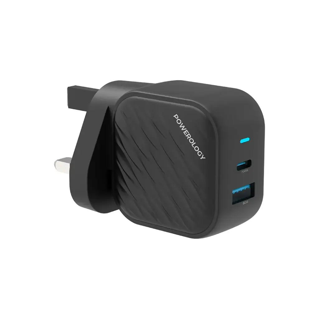 Powerology GaN Dual-Port Wall Charger