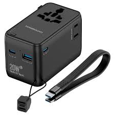 Powerology 2500W Universal Travel Adapter with 4000mAh Power Bank