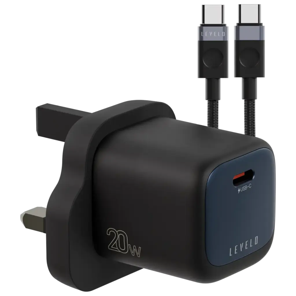 Levelo Vero 20W GaN UK Adapter with Single Type-C Port