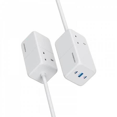 Powerology 65W Power Strip with Dual Power Sockets