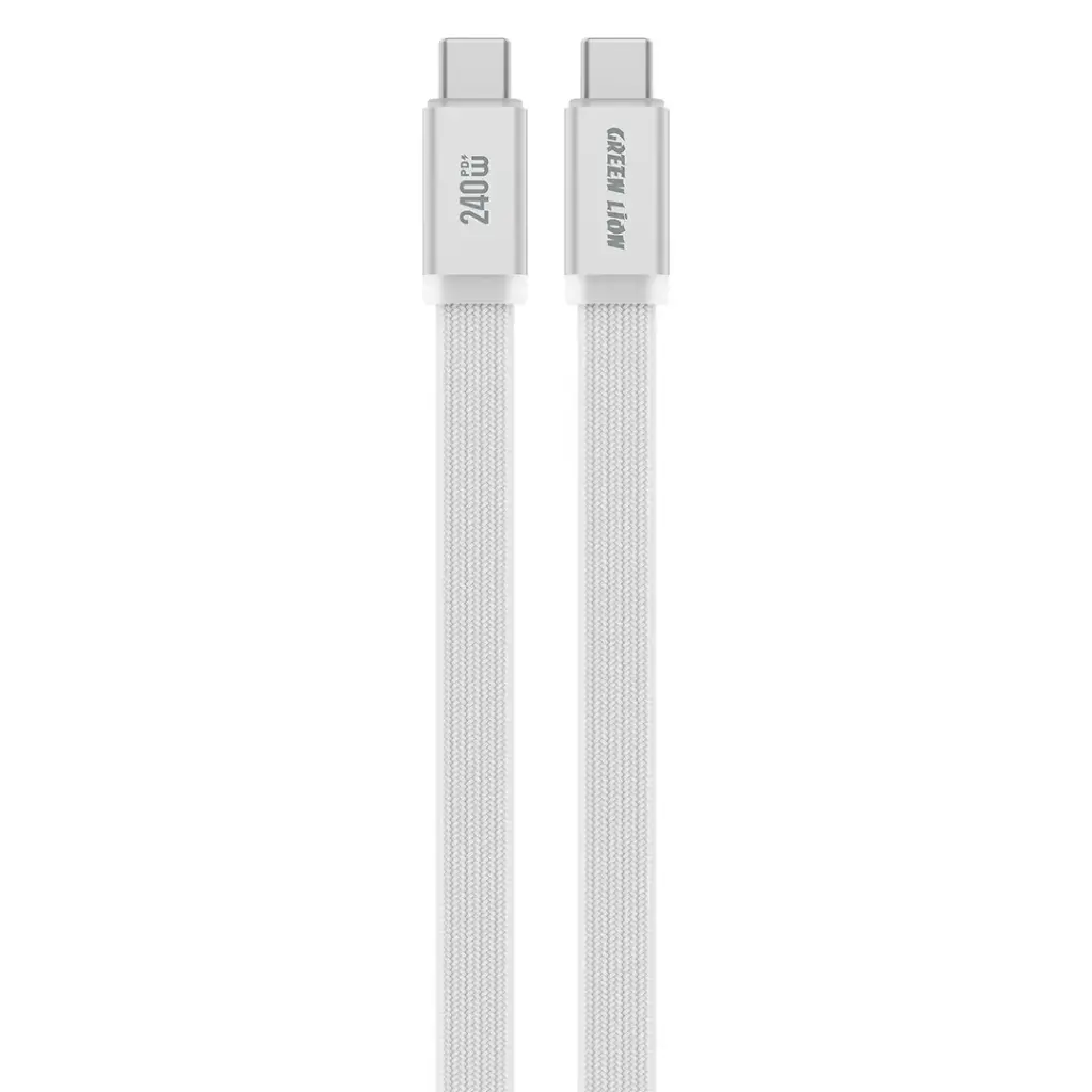 Green Lion FLEX WEAVE USB-C to USB-C 1.5M Silicone + Braided Cable 240W