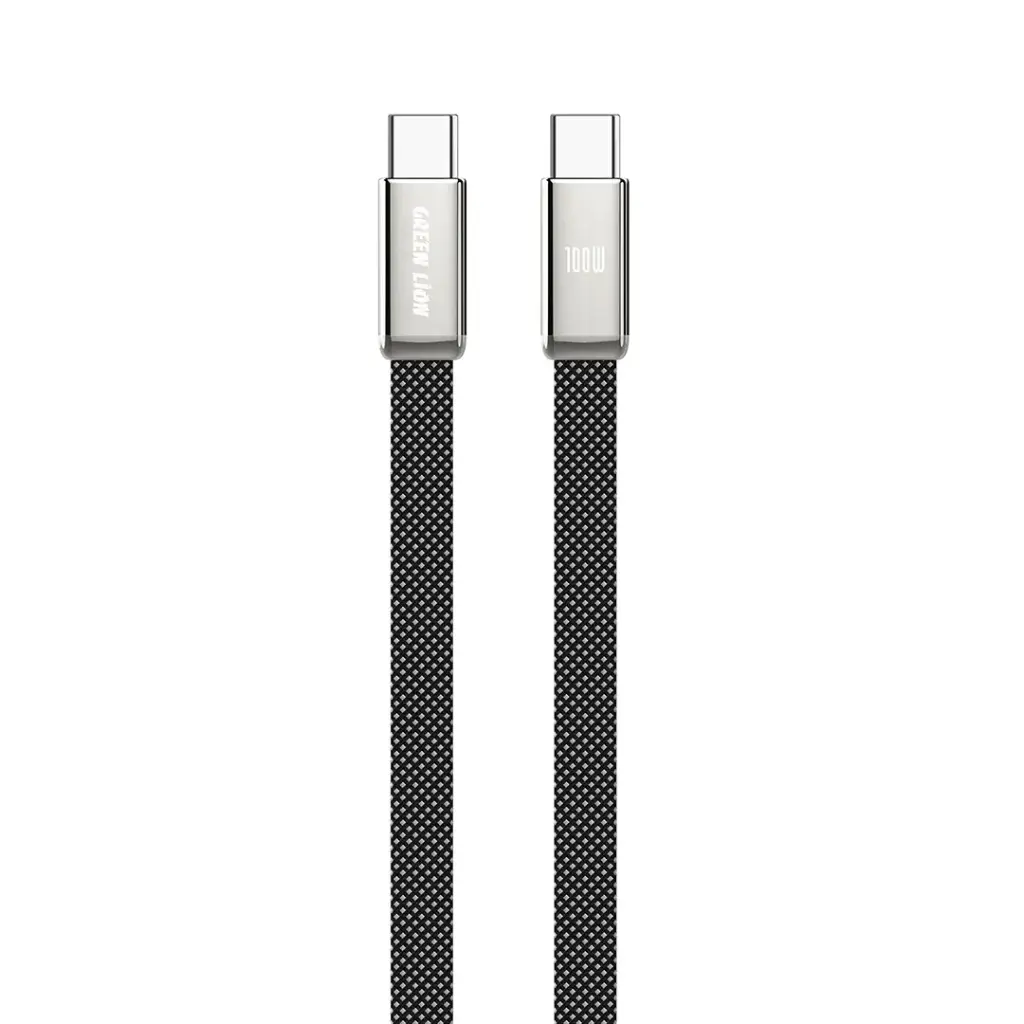 Green Lion Ultra-Thin Braided 1M Cable USB-C to USB-C 100W