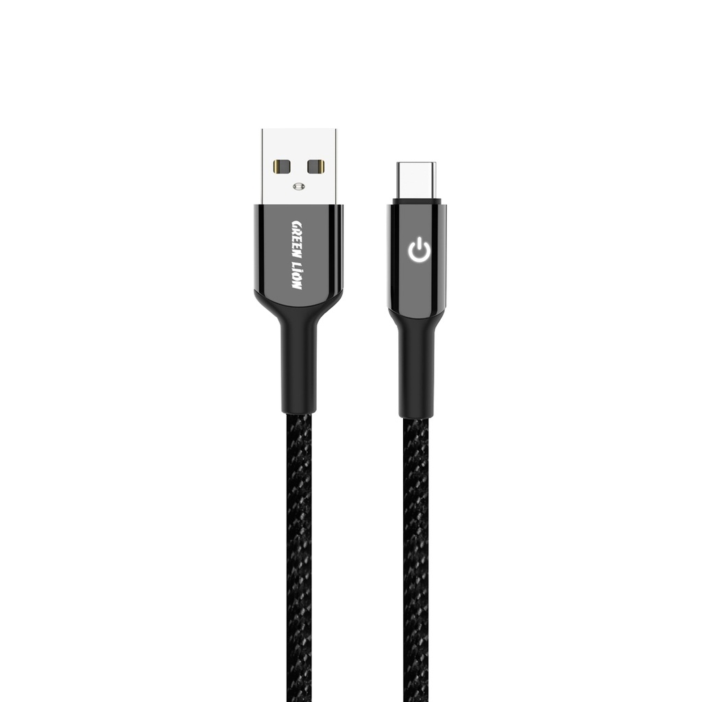 Green Lion Braided Zinc Alloy Cable USB-A to USB-C 18W