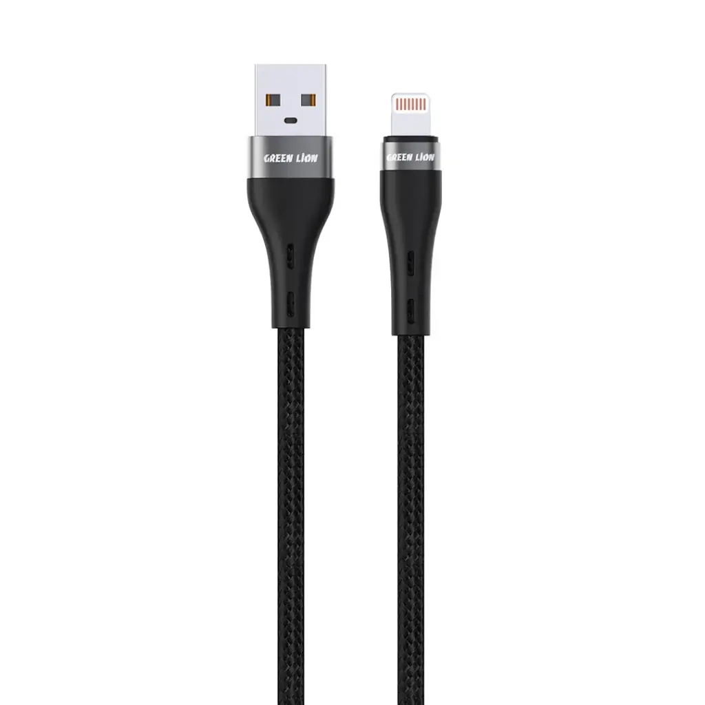 Green Lion USB-A to Lightning Braided Cable 2M