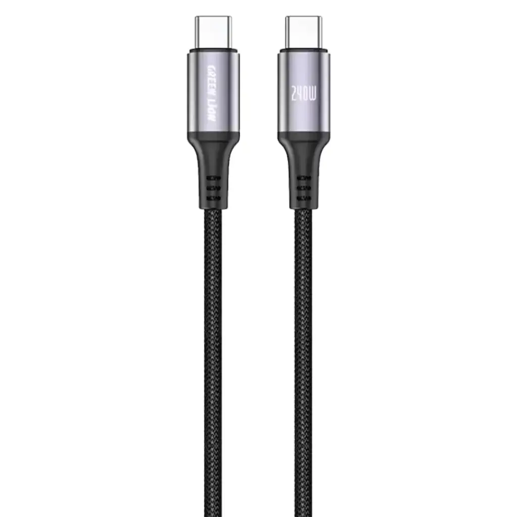Green Lion 240W USB-C to USB-C Ultra-Fast Charging Braided Cable 1m