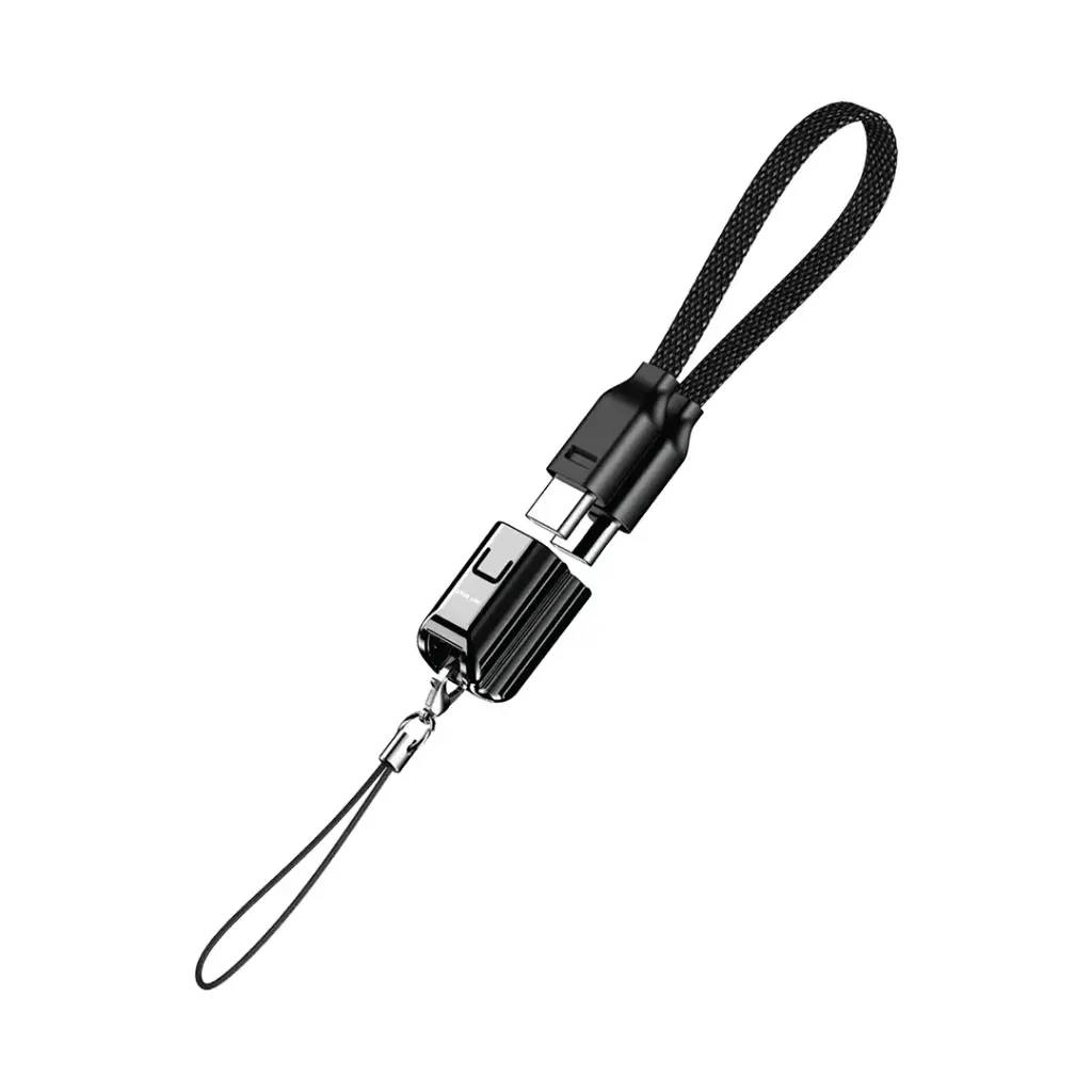 Green Lion Lanyard Cable USB-C to USB-C 15cm Braided 60W