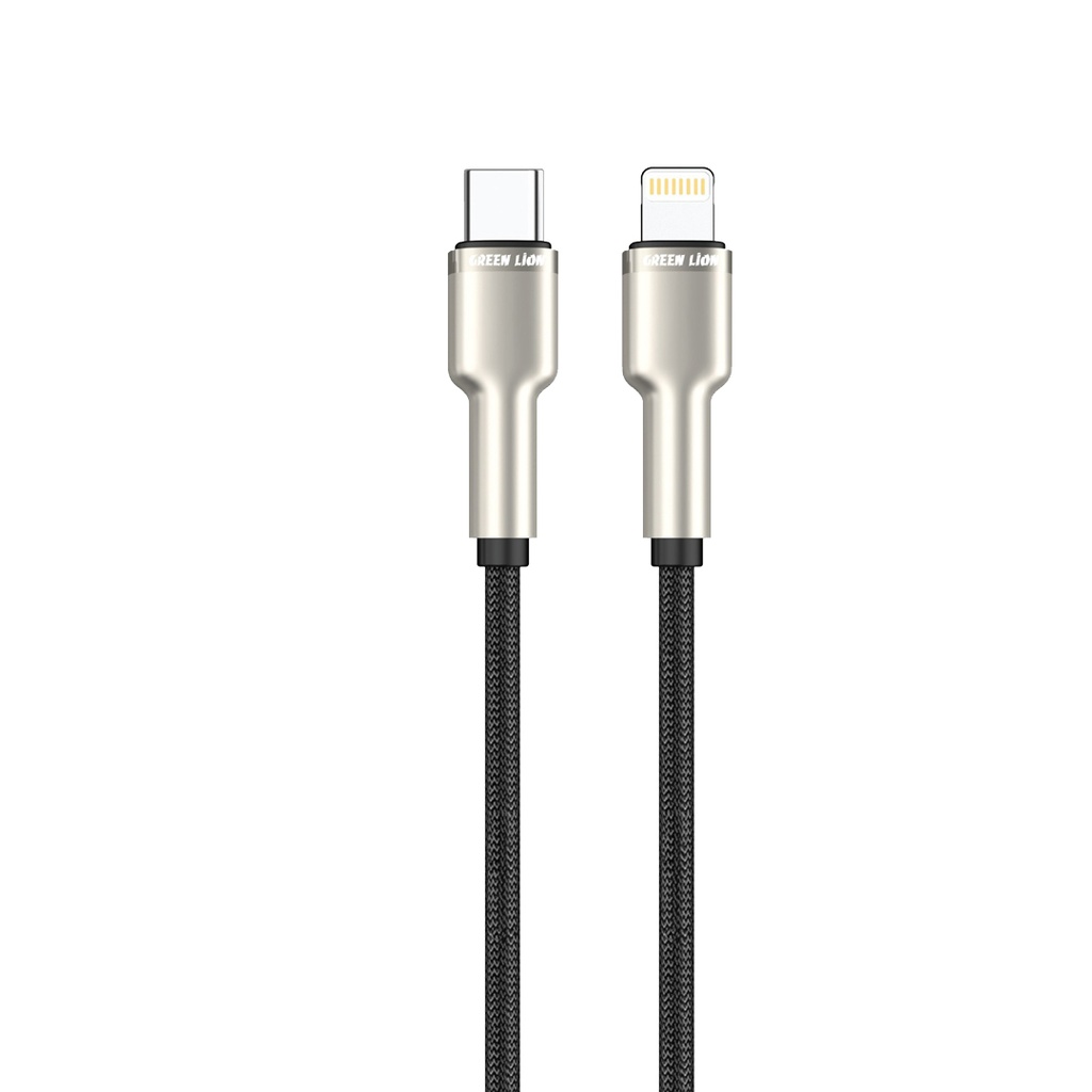 Green Lion USB-C to Lightning Braided Zinc Alloy Cable