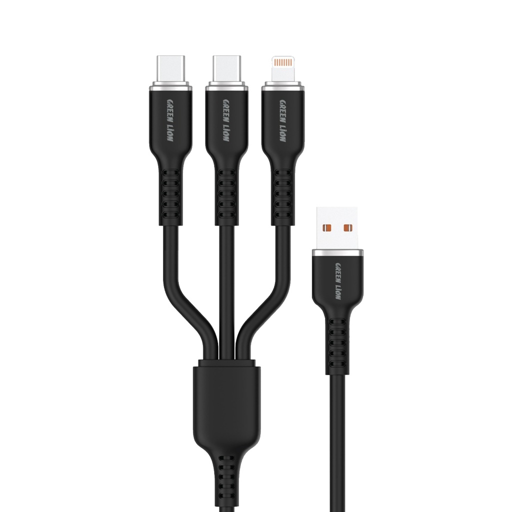 Green Lion 3 in 1 Silicone Cable